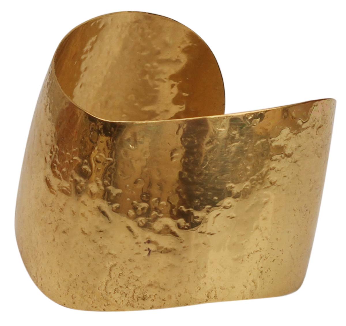 2.2” Golden Brass Cuff Bracelet with Hammered Effect - Formal Accessories / Jewelry / Gifts for Her - Buy in Bulk Wholesale